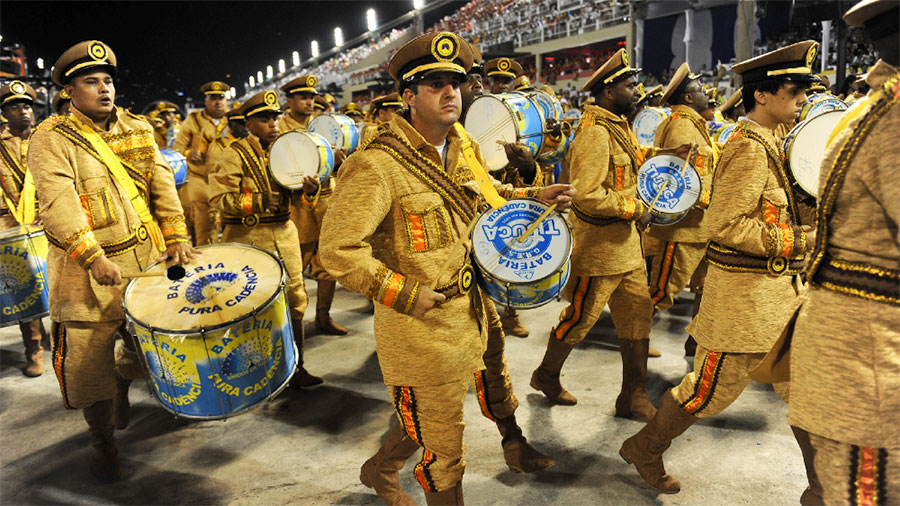 Bateria “Pura Cadência”, da Unidos da Tijuca. Uma das baterias nota 10 dos últimos anos.